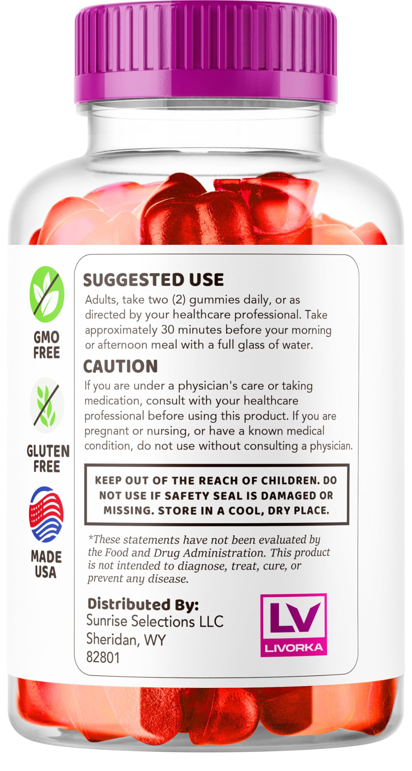 LIVORKA Noura Keto ACV Gummies 60 Count