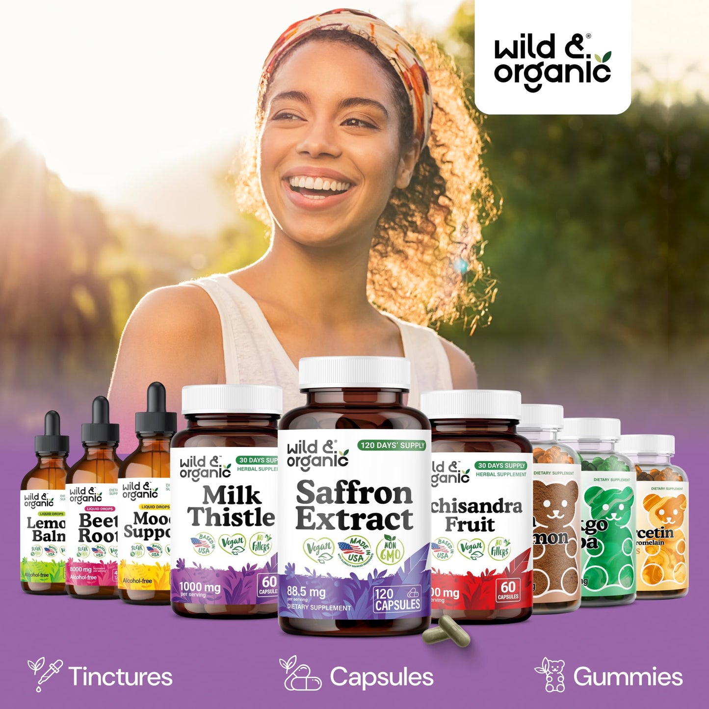 Wild & Organic Saffron 88.5 mg Capsules, 120 Count