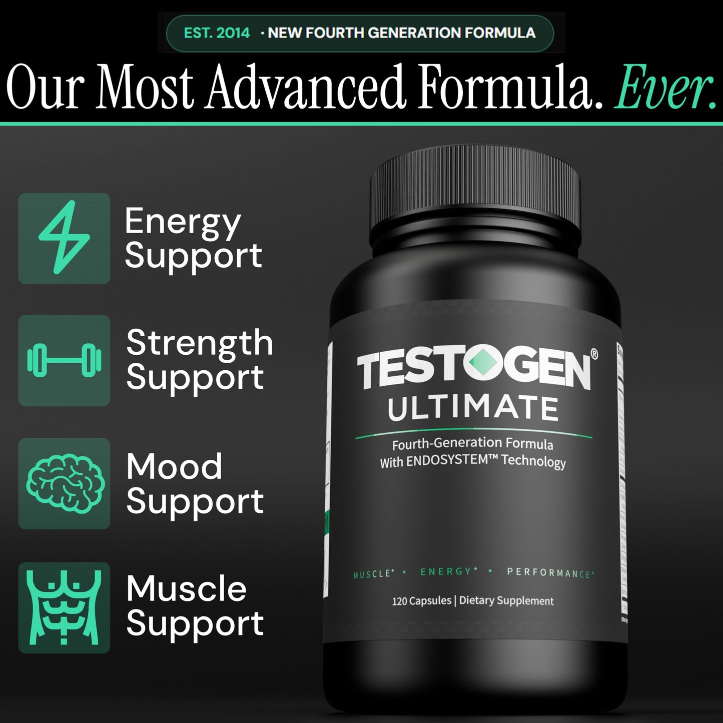 TestoGen Natural Testosterone Support Capsule 120 Count