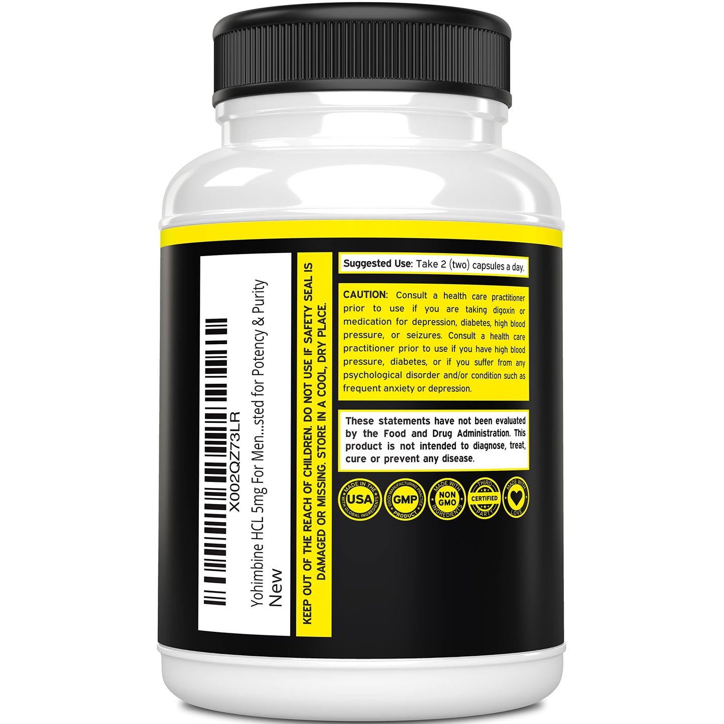 DORADO NUTRITION Yohimbine HCL 5mg for Men and Women Capsule 270