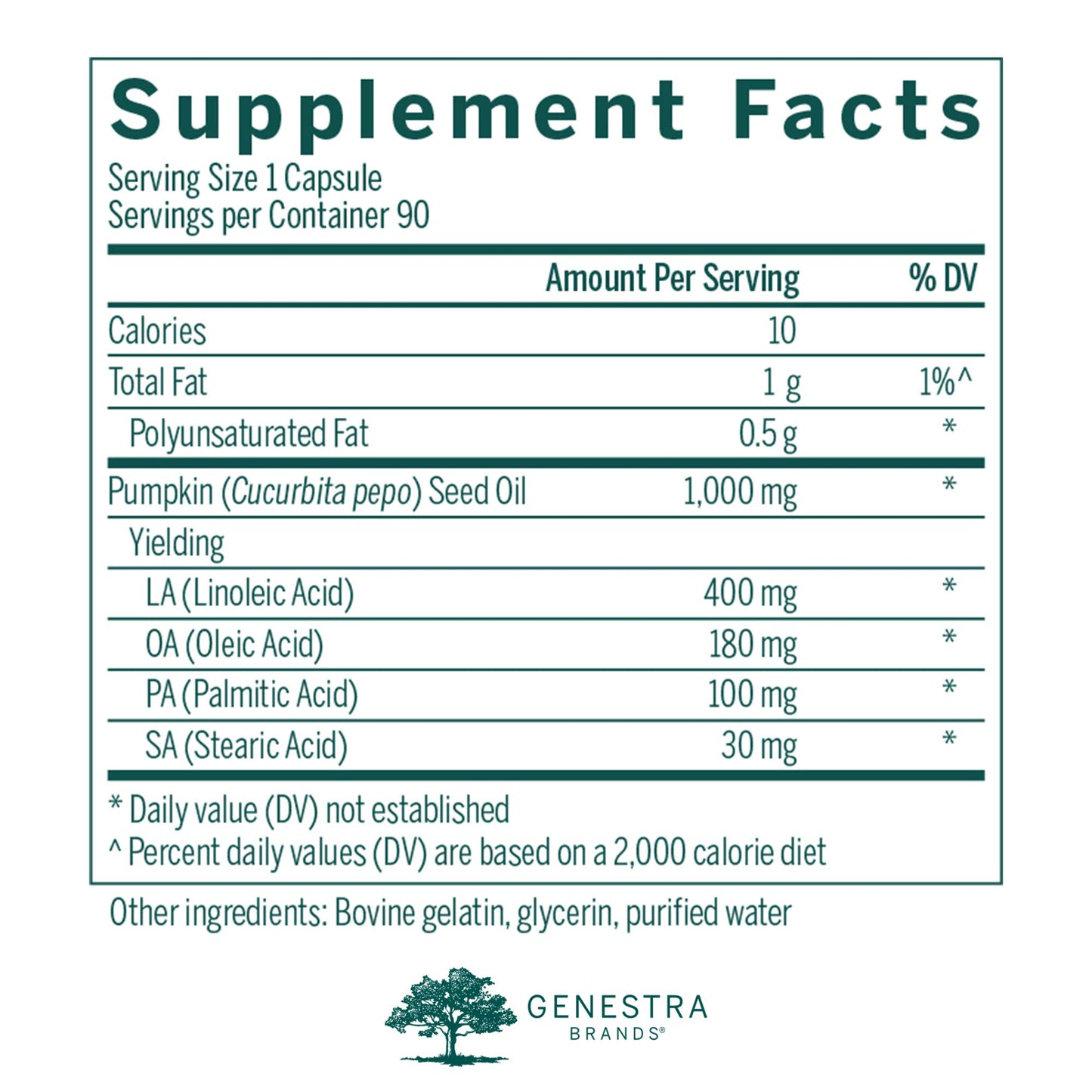 Genestra Brands Pumpkin Capsules 90 Capsules