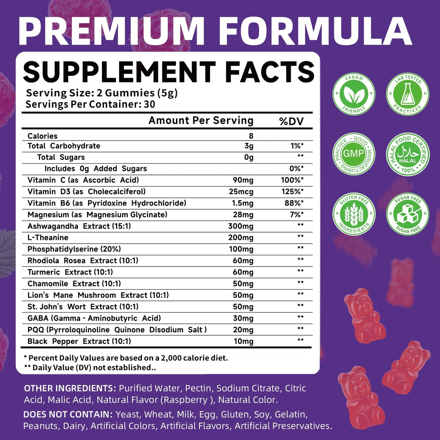 Mchokuu Cortisol Supplement Gummies 60 Count