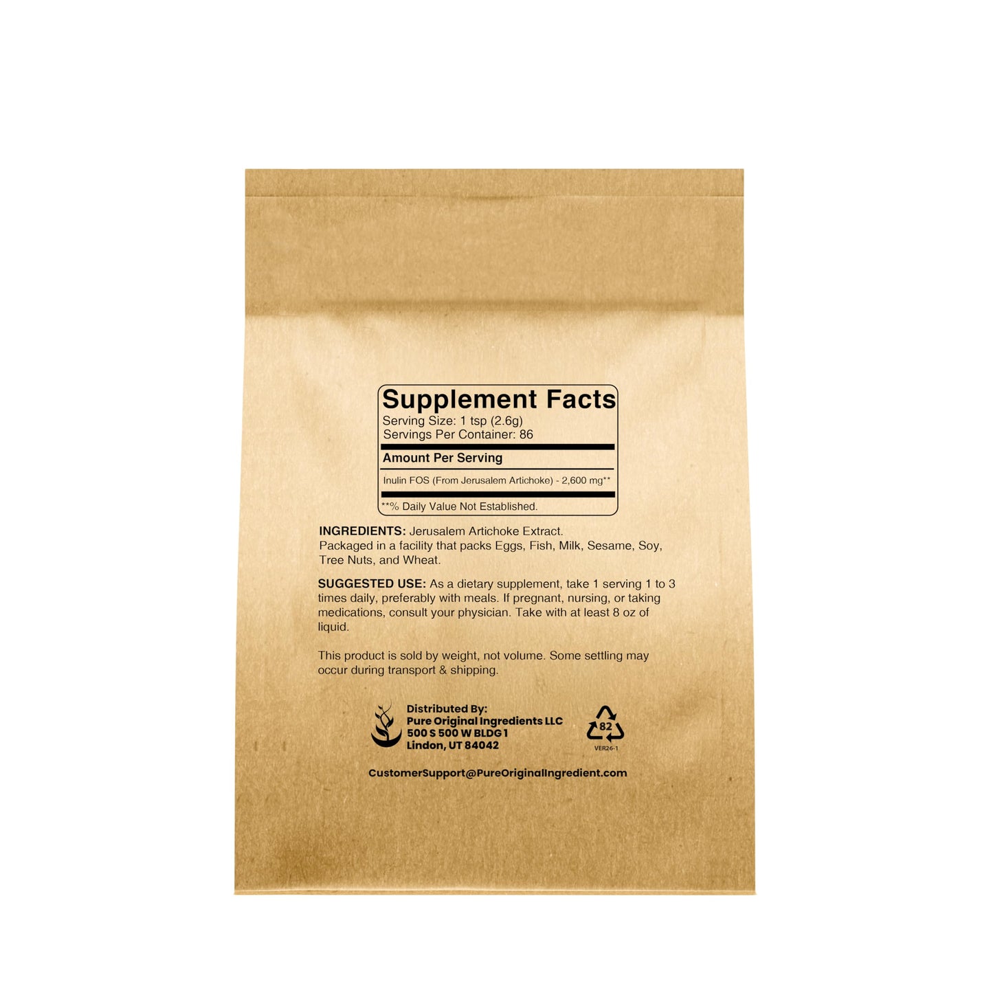 Pure Original Ingredients Inulin FOS Powder 8