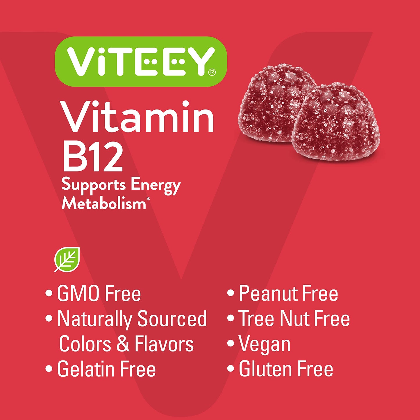 Viteey Vitamin B12 Pectin Gummy, 60 Count