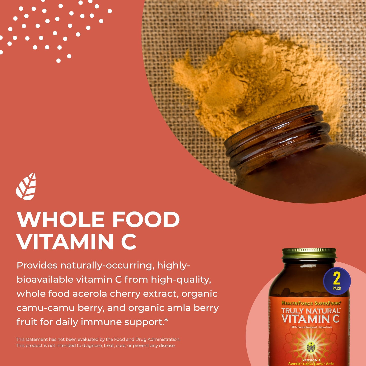 HEALTHFORCE SUPERFOODS Truly Natural Vitamin C Capsules 240 Capsules