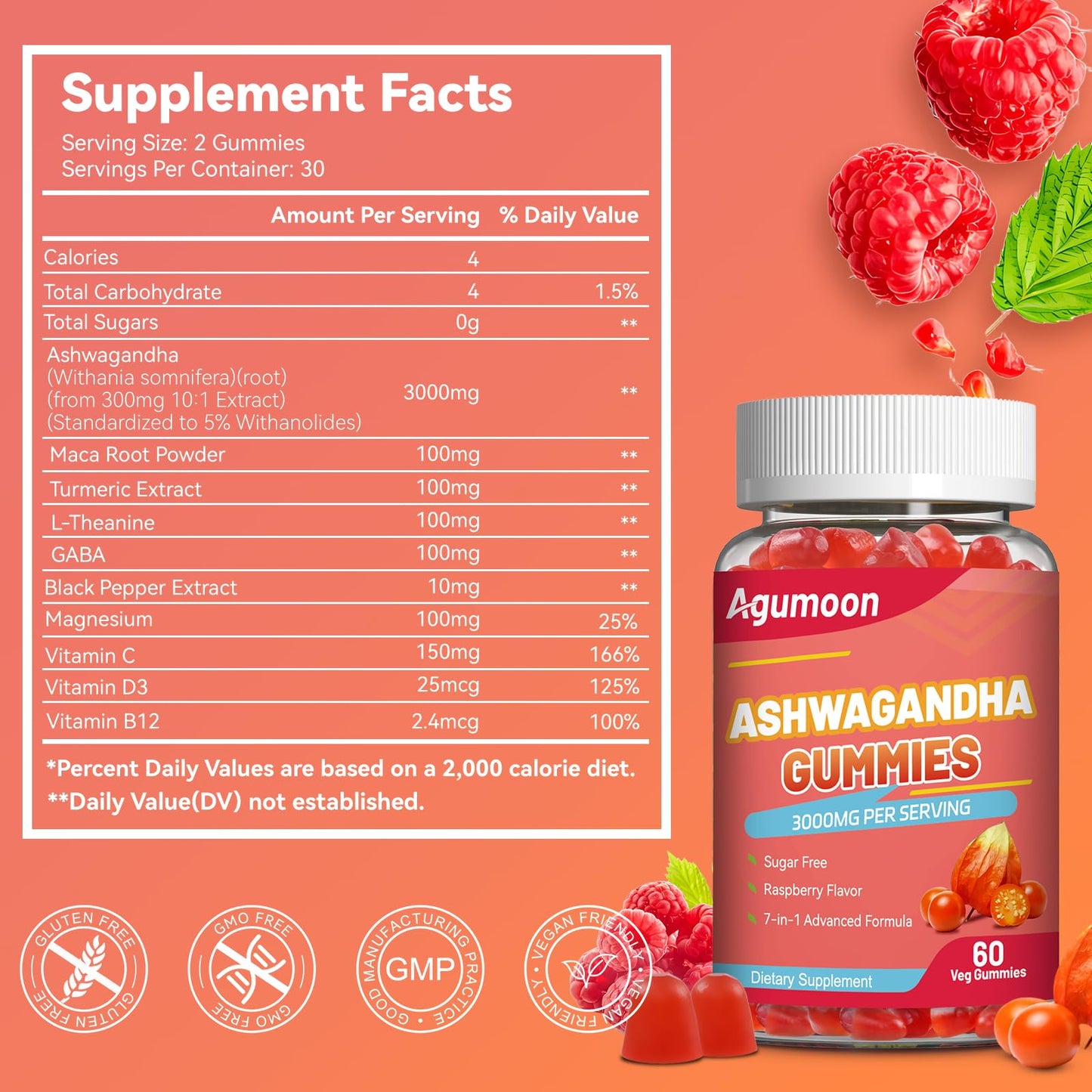 Agumoon Ashwagandha Gummies 120 Count