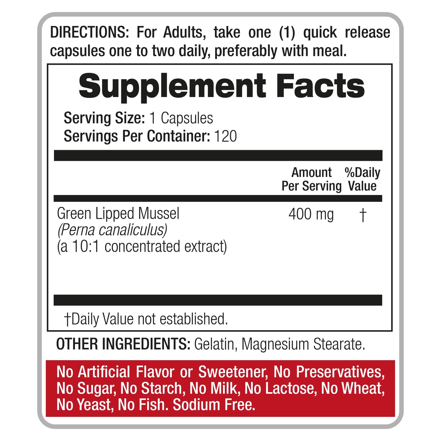 FITO MEDIC'S Green Lipped Mussel Capsules 120