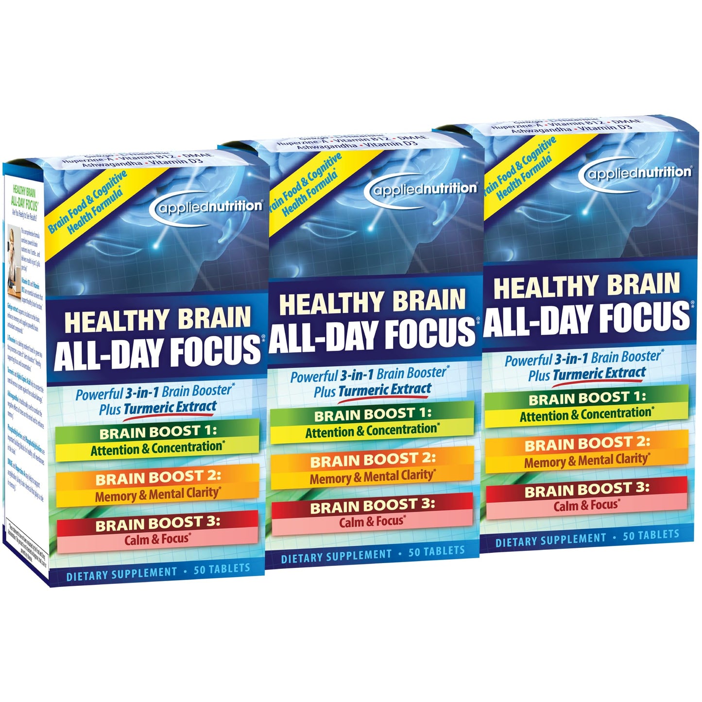 Irwin Naturals Applied Nutrition Healthy Brain All Day Focus Tablets, 150 Count
