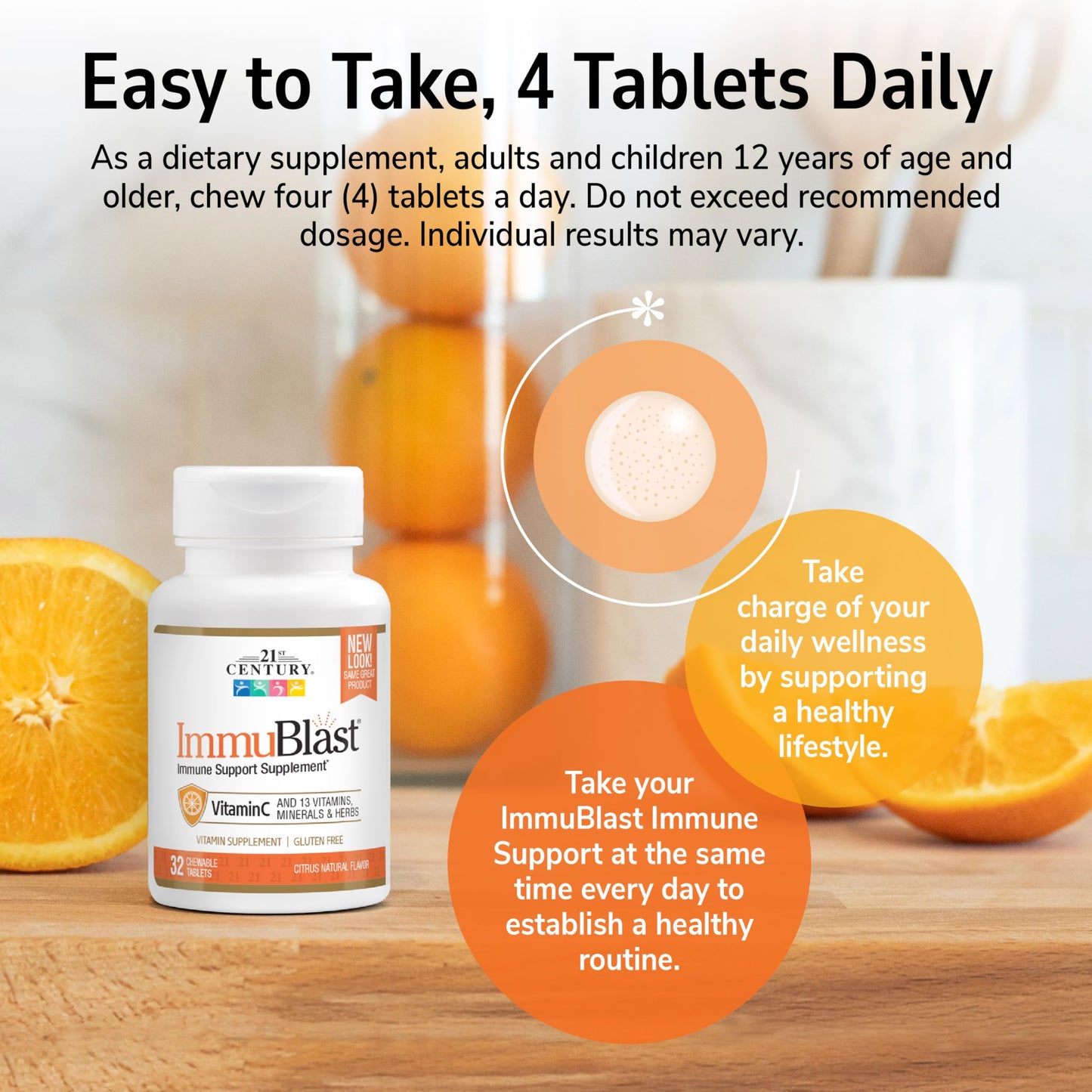 21st Century ImmuBlast Vitamin C 1000mg Chewable 32 Count