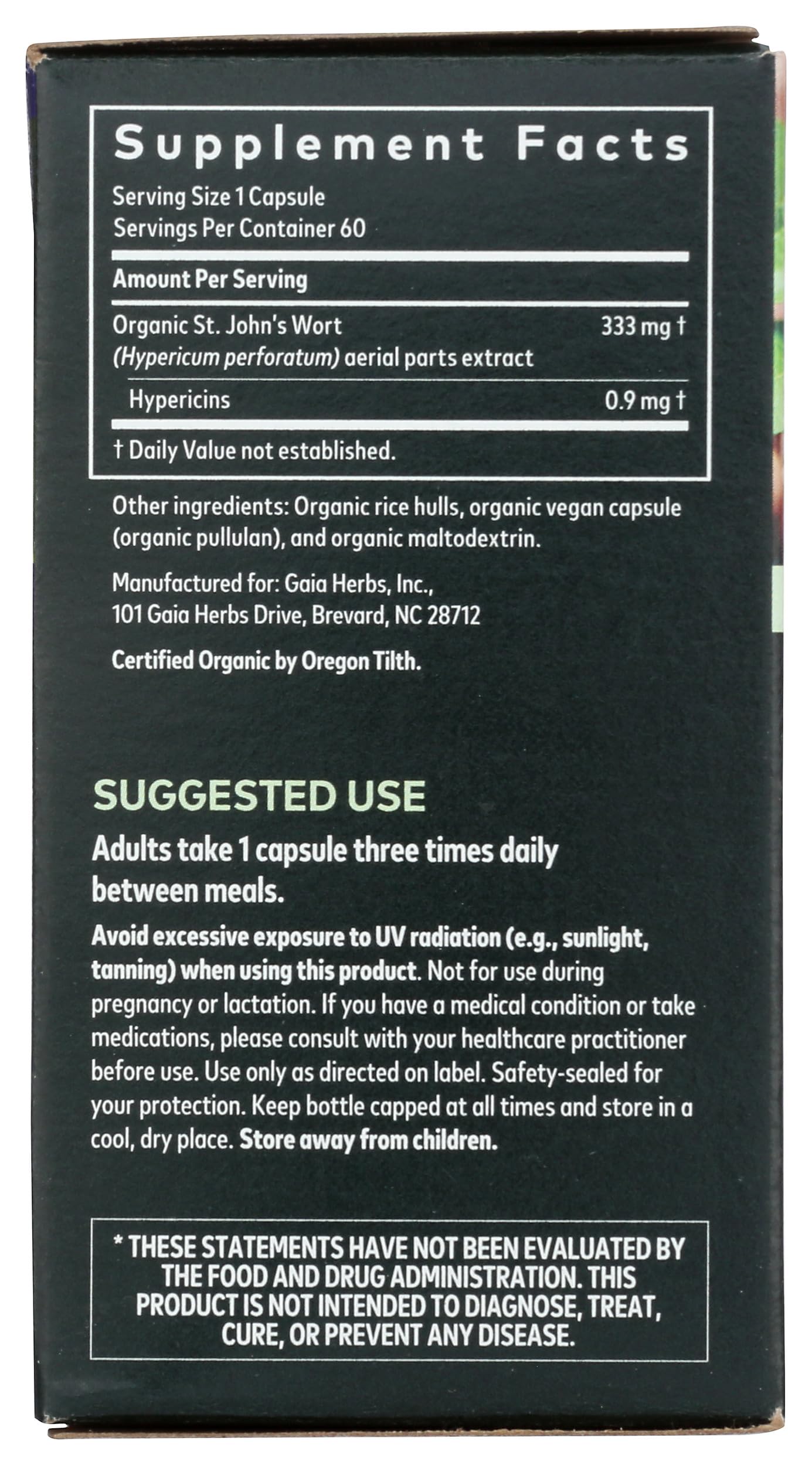 Gaia Herbs St. John's Wort Vegan Liquid Capsules, 60 Count