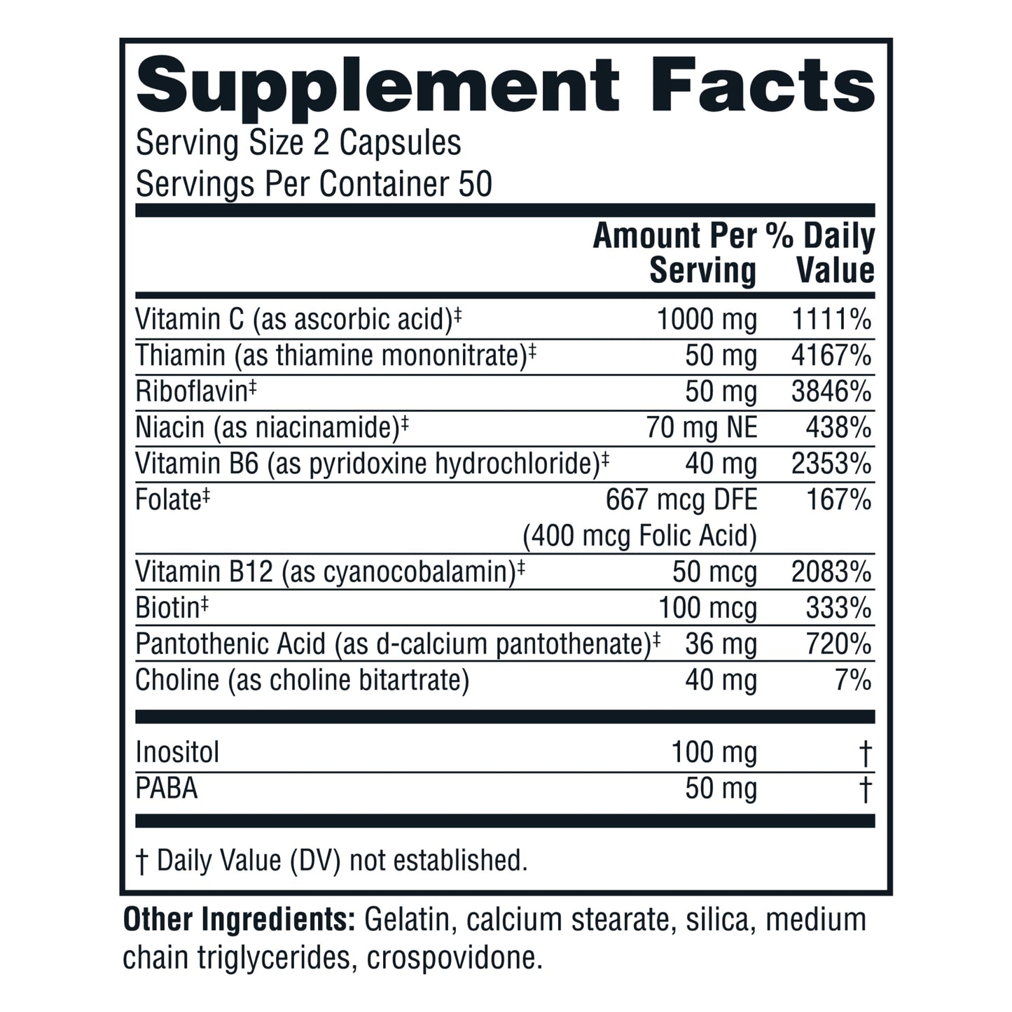Twinlab Stress B-Complex Capsules, 100 Capsules