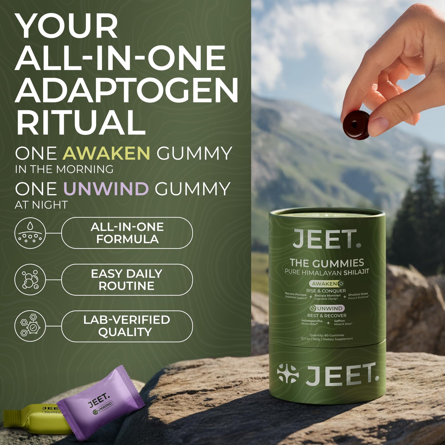 JEET Himalayan Shilajit Gummies 60 Count