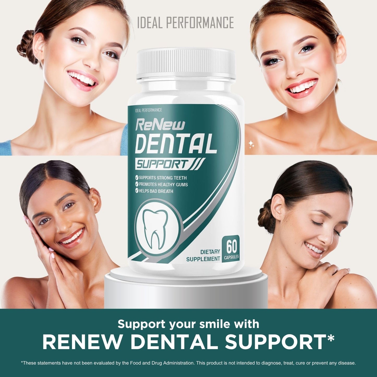 IDEAL PERFORMANCE Renew Dental Support Pills Cleanser Capsule 120 Capsules
