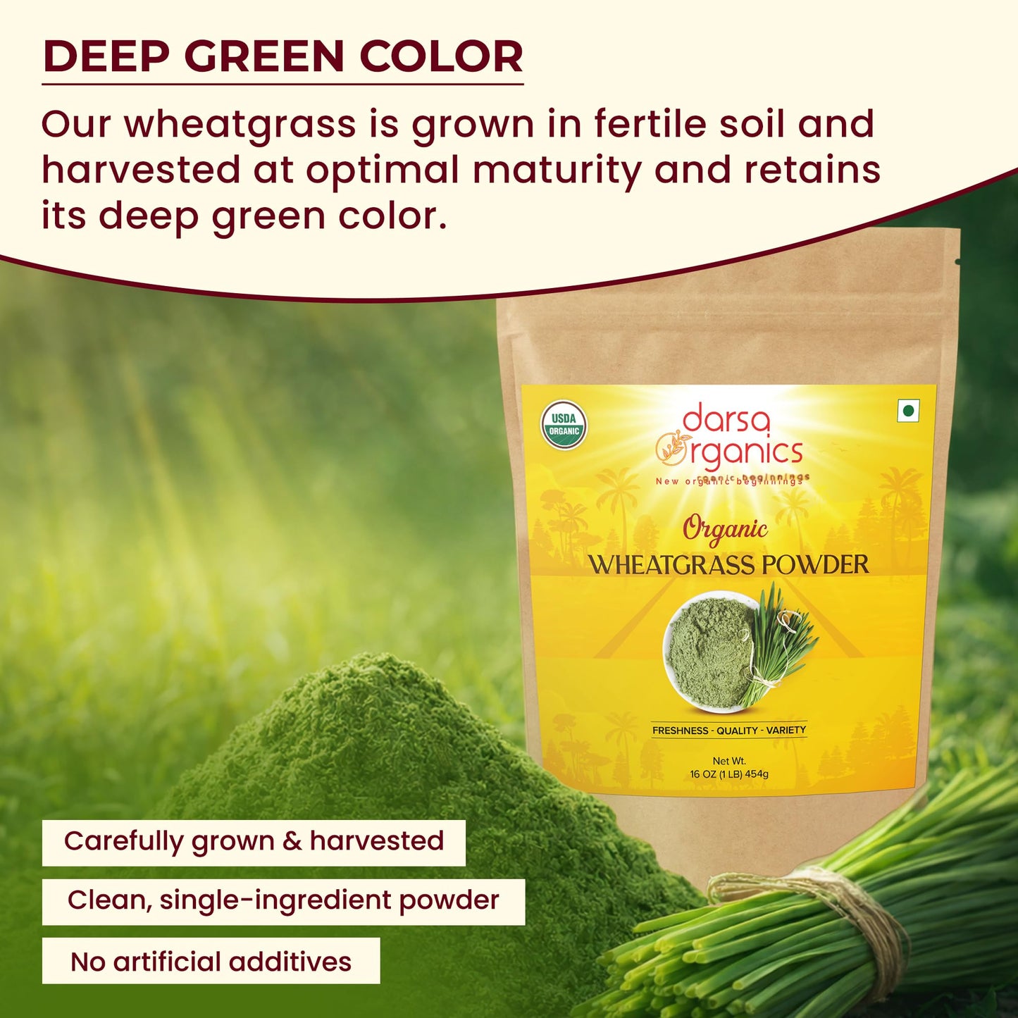 Darsa Organics Wheatgrass Powder 16