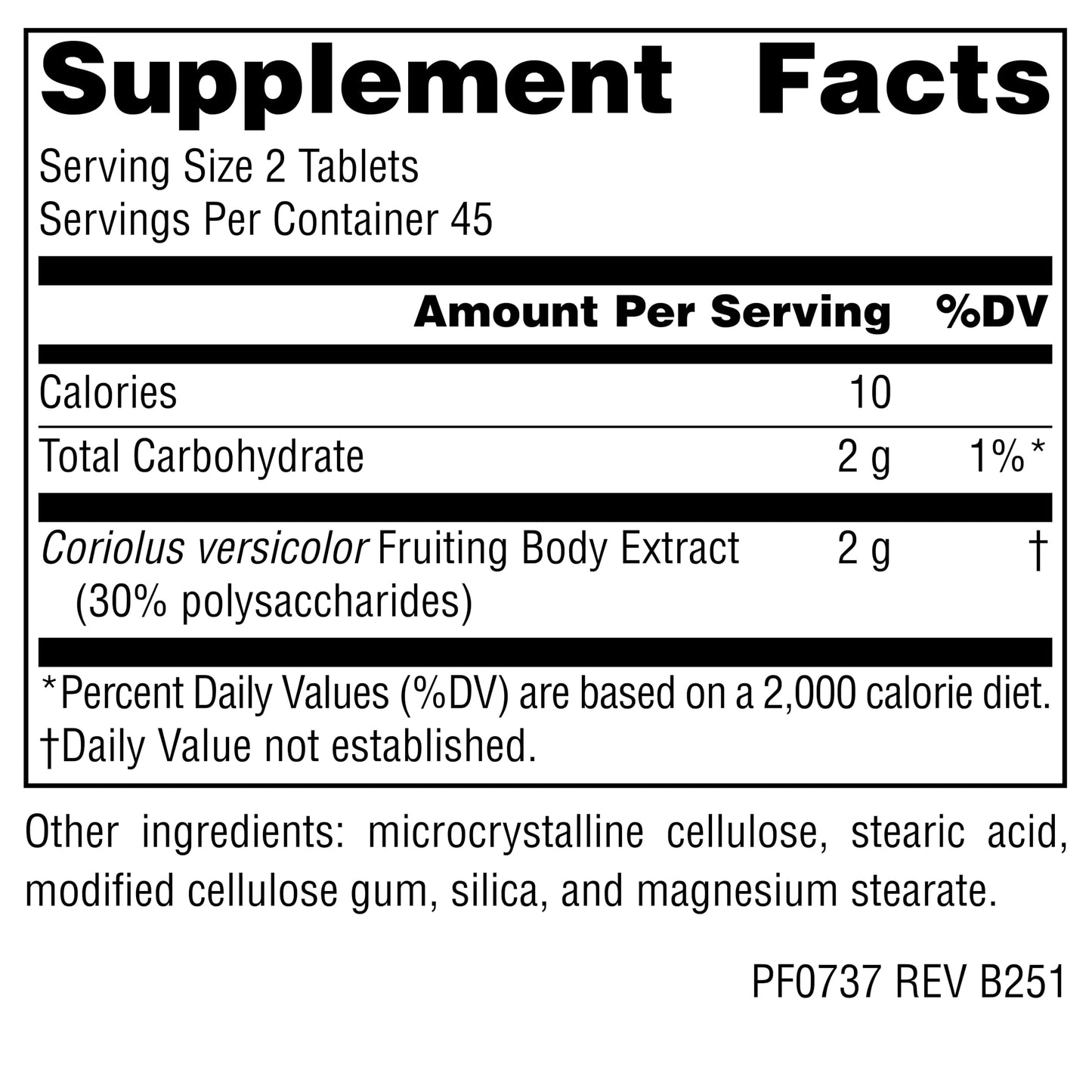 Planetary Herbals Coriolus Full Spectrum 1000mg Tablet 90 Count