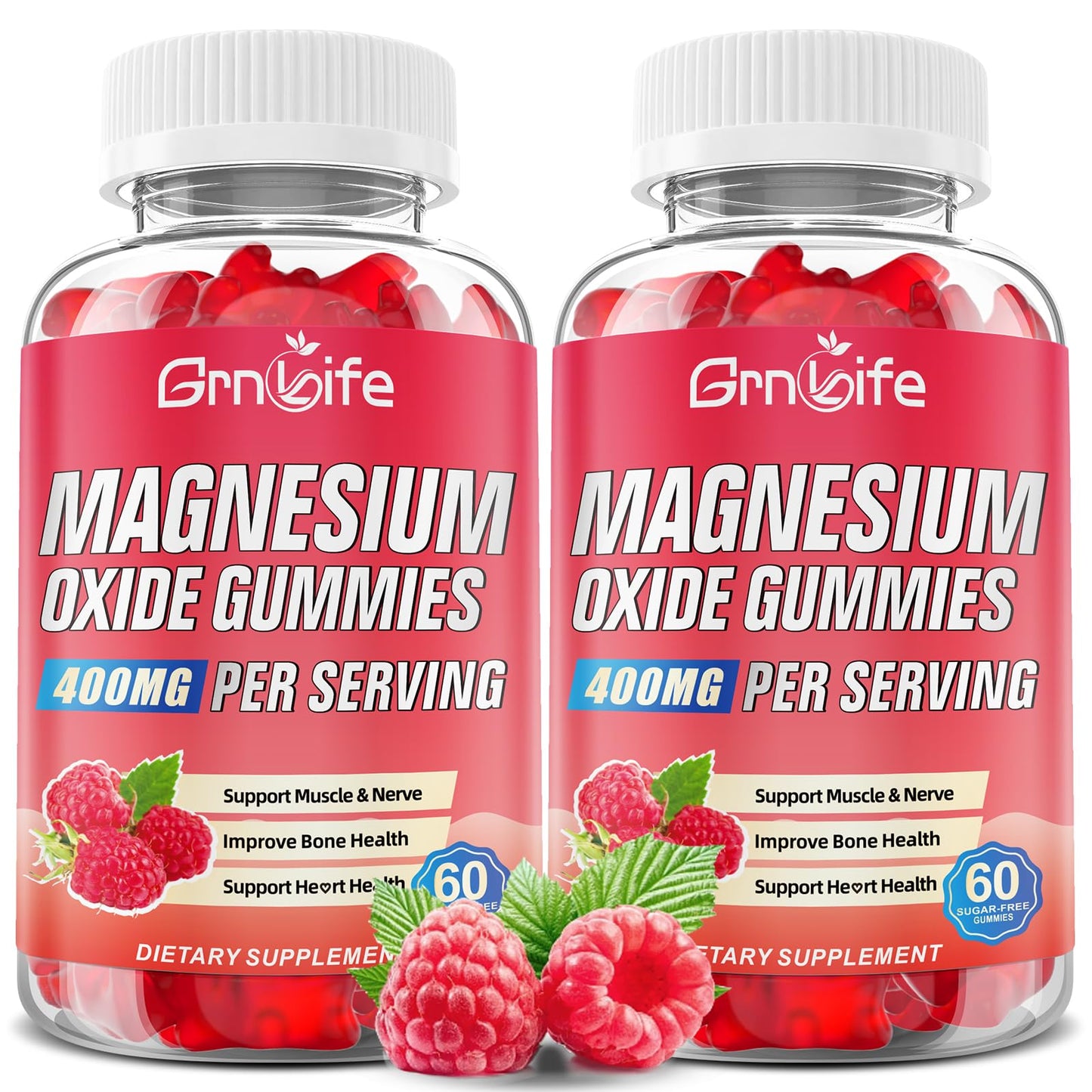 GrnLife Magnesium Oxide Gummies 400mg, 120 Count