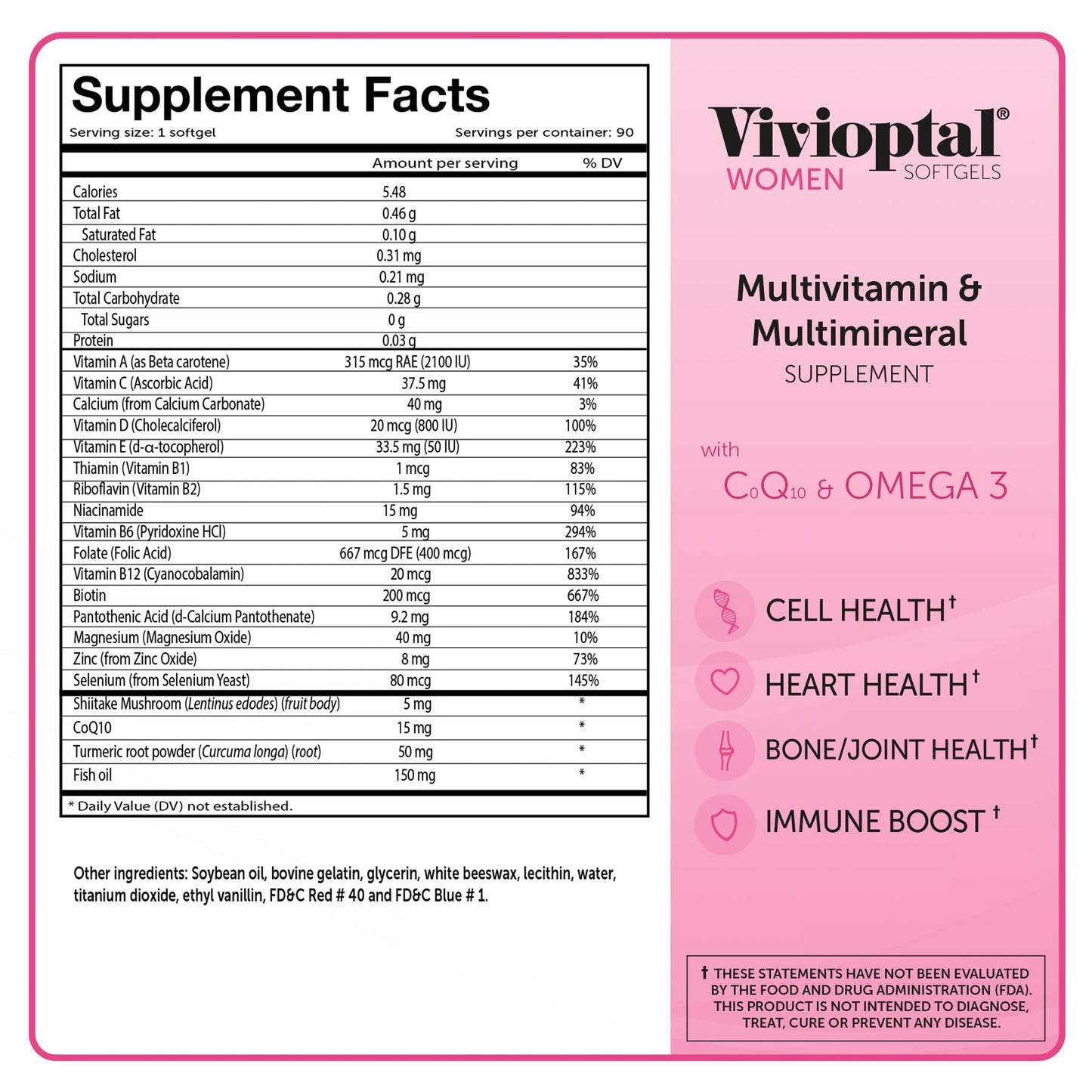 Vivioptal Vitamins Vivioptal Women Softgel 90 Softgels