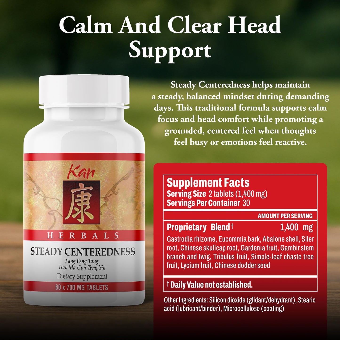 Kan Herbals Steady Centeredness 60 Tablets