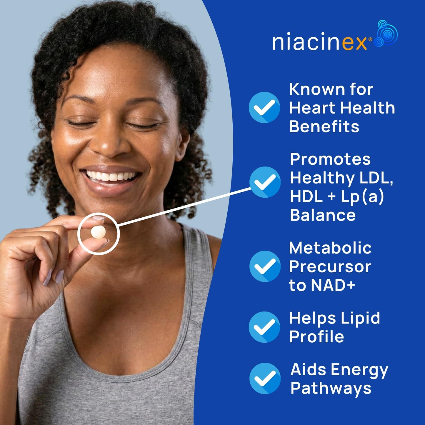 Niacinex Niacin 500mg Extended Time Release Tablet, 200 Tablets
