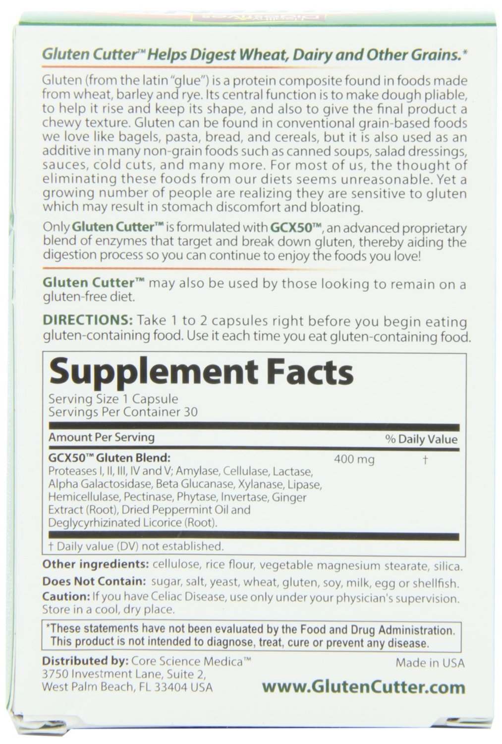 Gluten Cutter Healthy Digestives Capsules 30