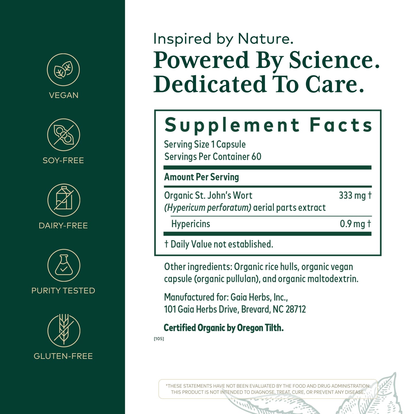 Gaia Herbs PRO St. John's Wort Capsules, 60 Count