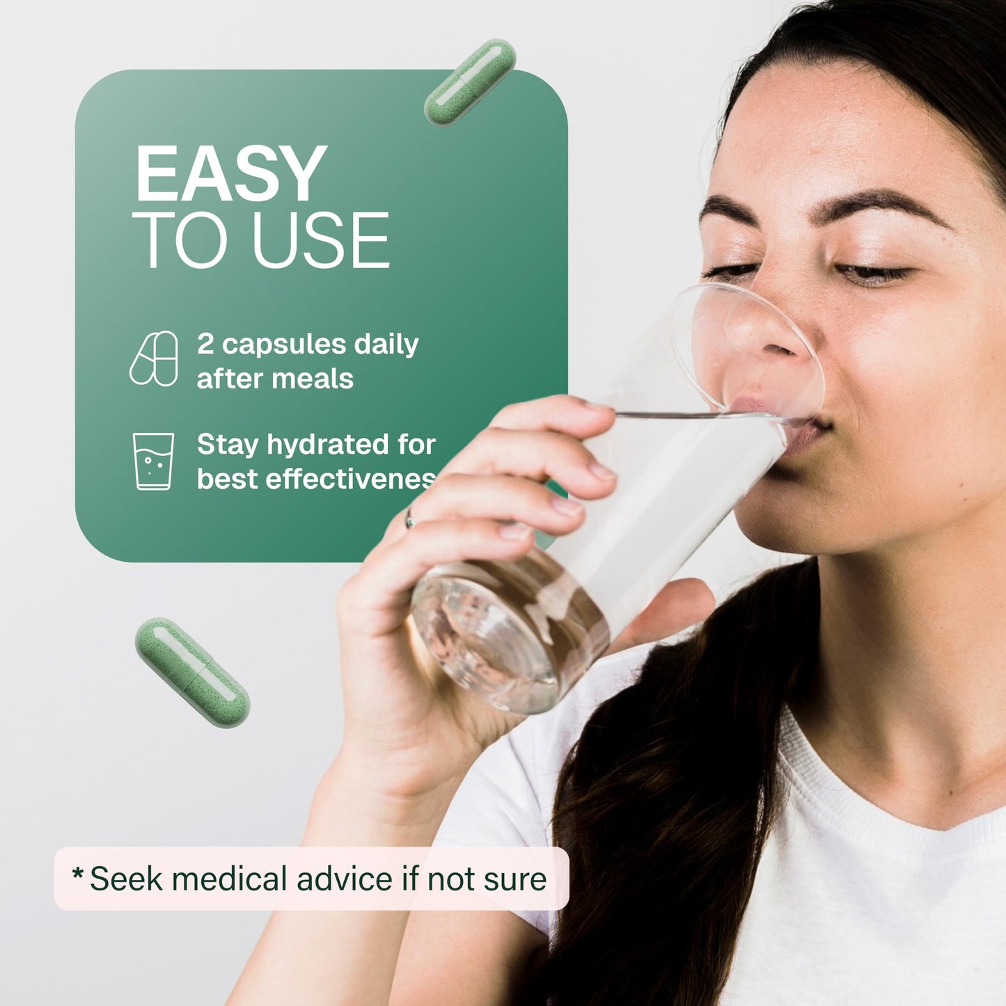 Pureved Spirulina Capsule, 100 Count