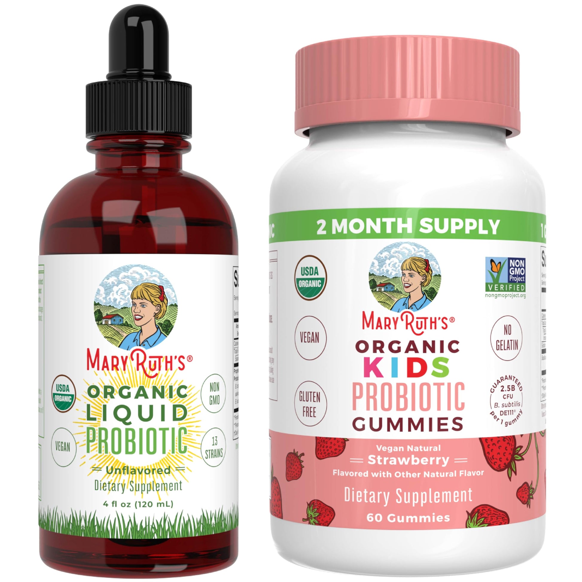 MARYRUTH'S Probiotic Gummies for Kids (Strawberry), 61 Count