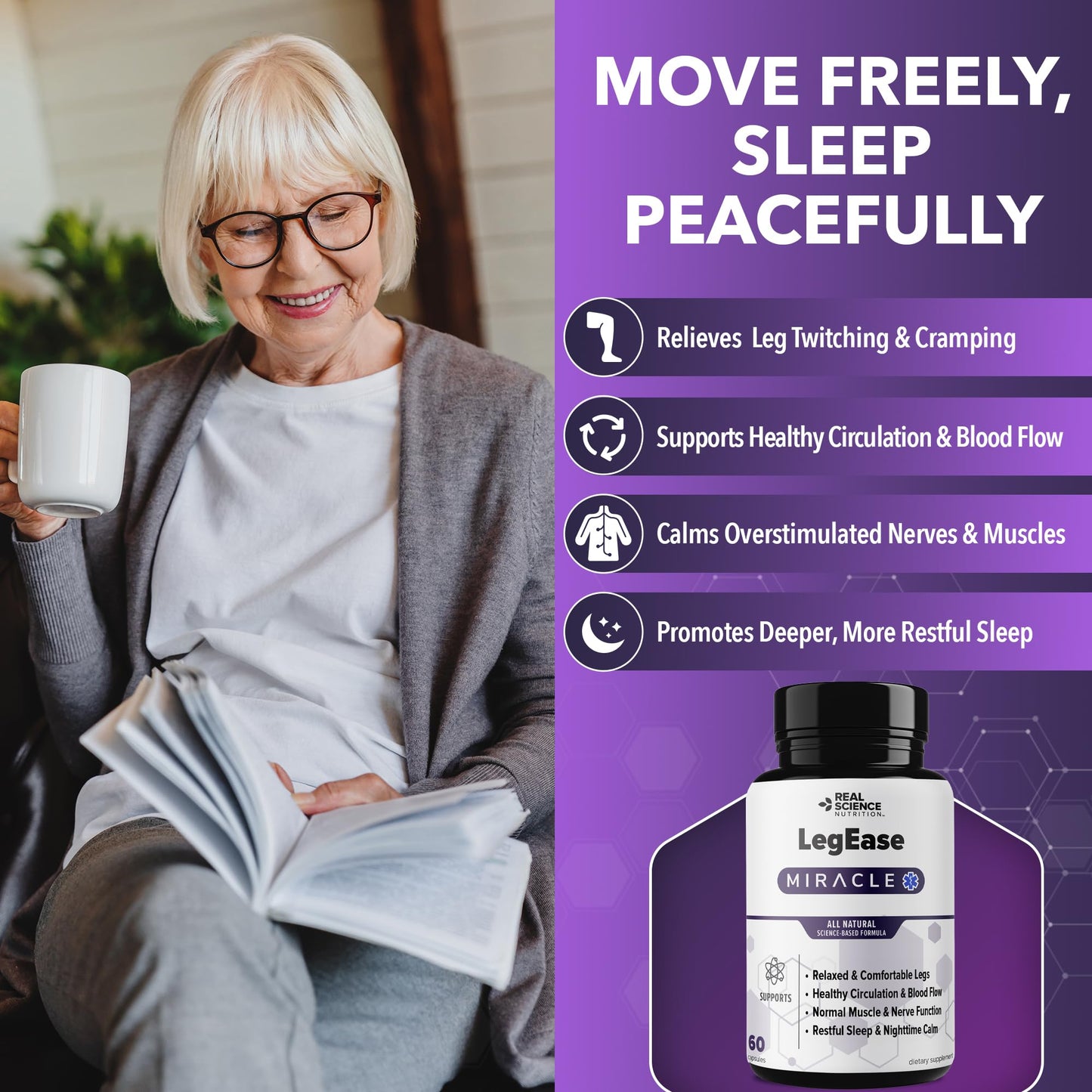 Real Science Nutrition LegEase Miracle Capsule 60 Capsules