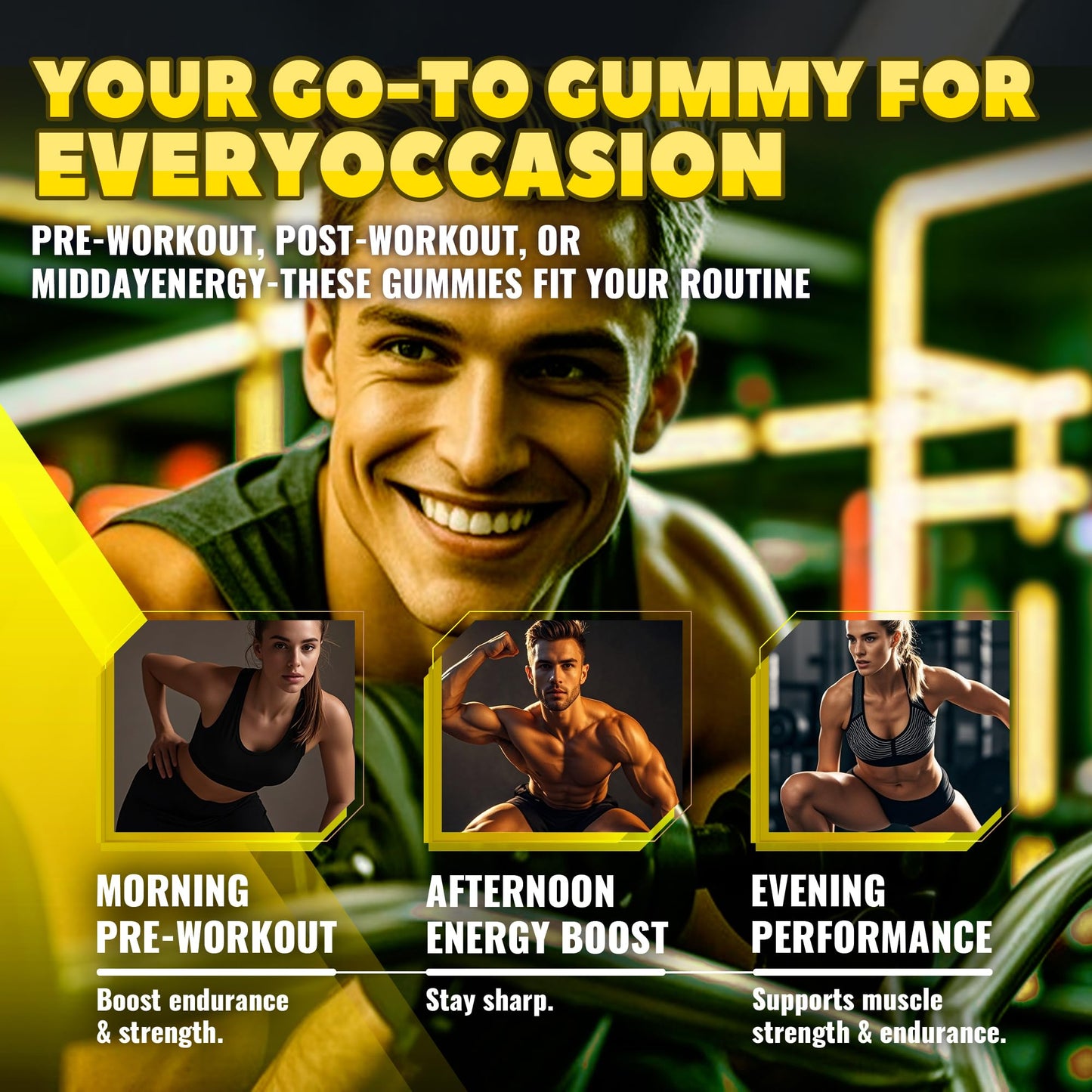GlucoBio Creatine Monohydrate Gummies 135 Count