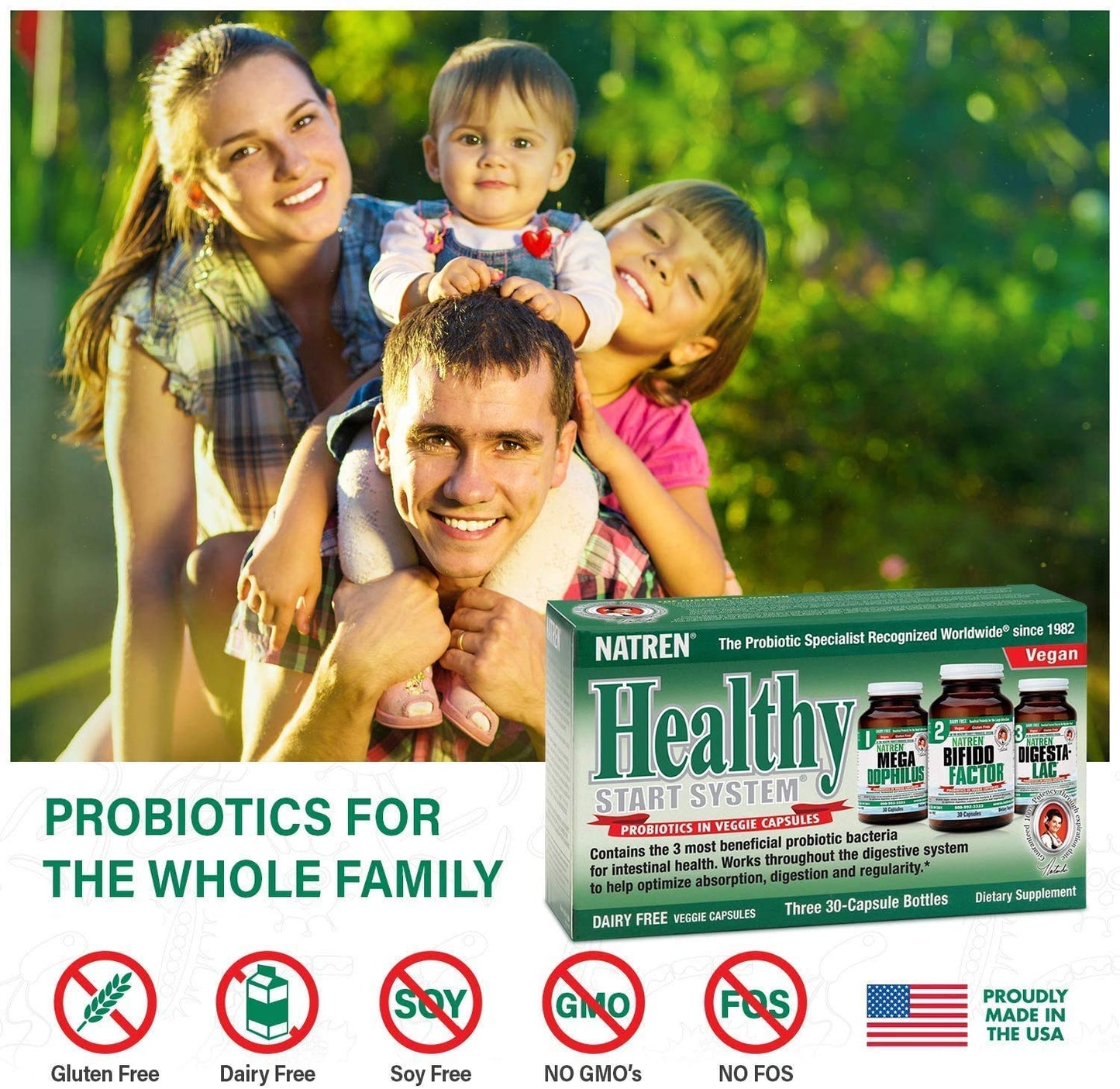 Natren Healthy Trinity Starter Kit Dairy Free Powder 90 Count