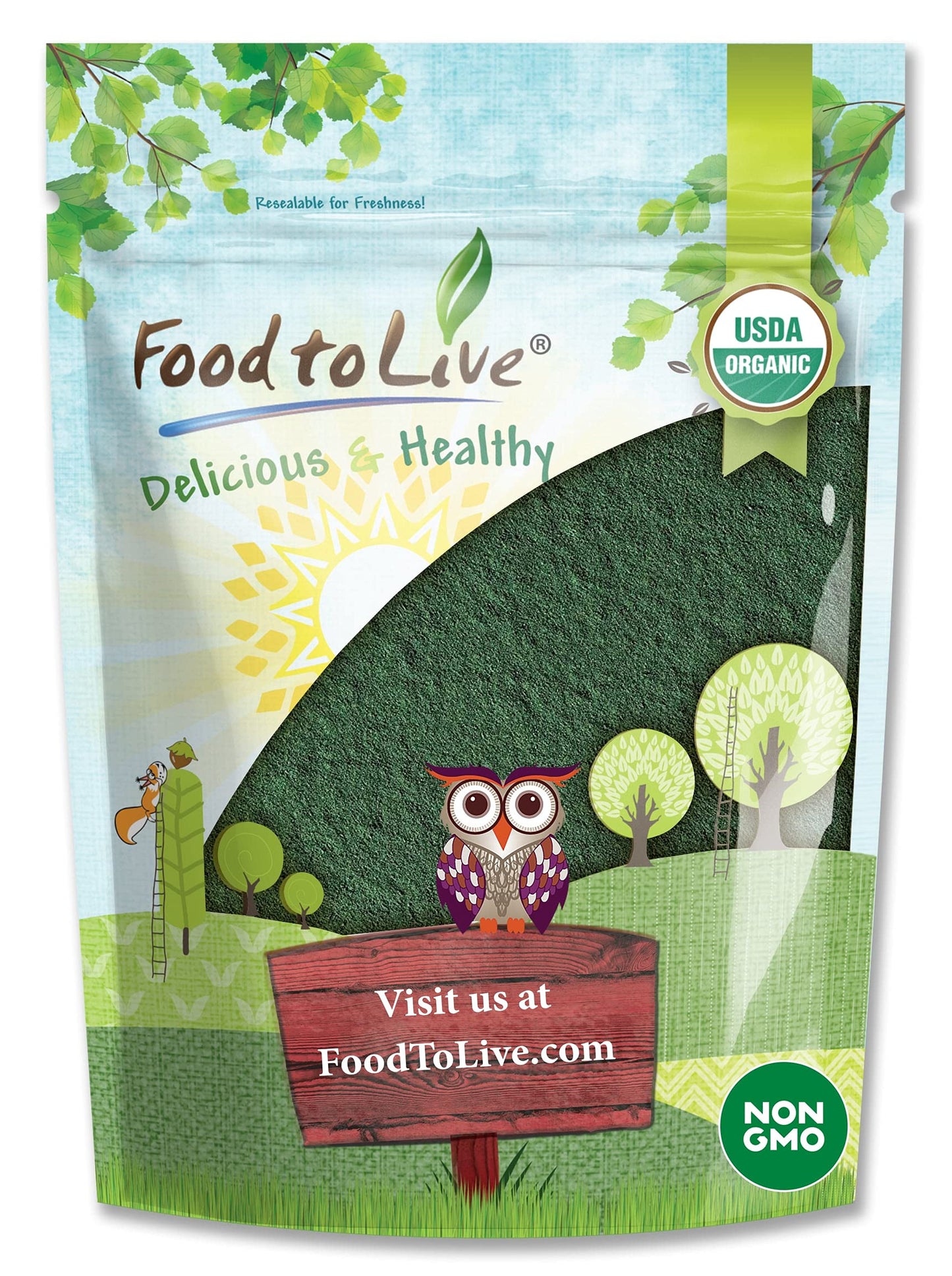 Food to Live Organic Chlorella Powder 64 oz
