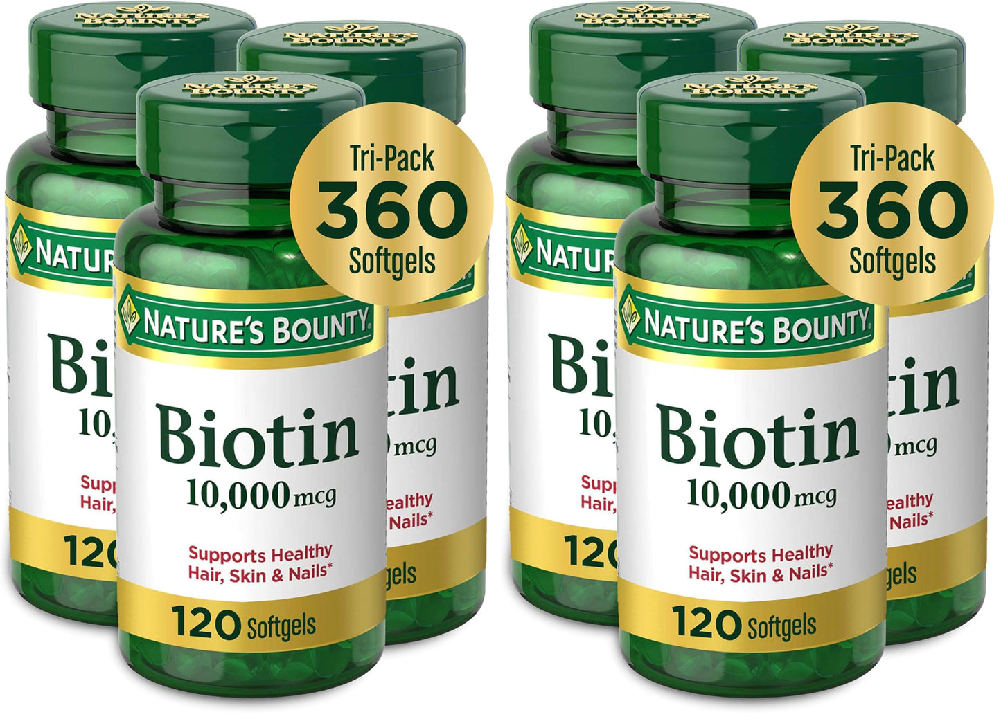 Nature's Bounty Biotin Hair Skin and Nails Vitamins Softgel 720