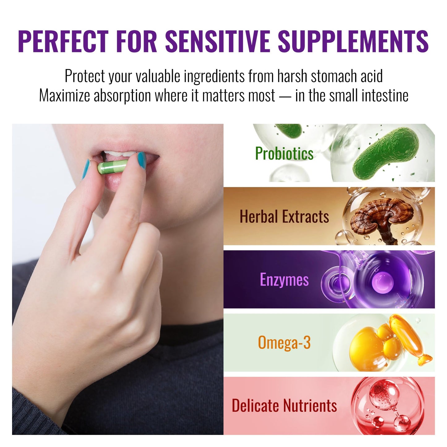 ATNreuro Size 0 Enteric Coated Empty Gelatin Capsules 100 Count