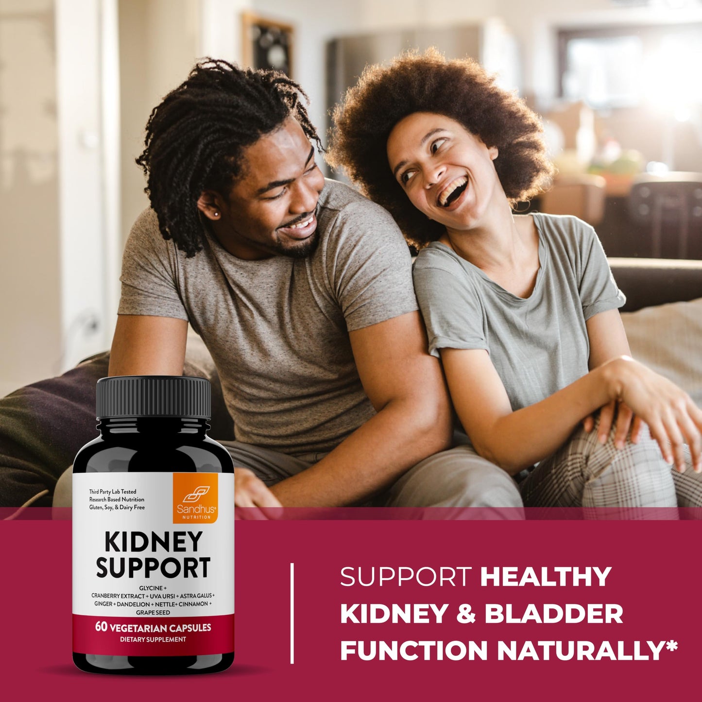 Sandhu's Kidney Cleanse Detox & Repair Support Supplement with Cranberry Extract 180 Capsules