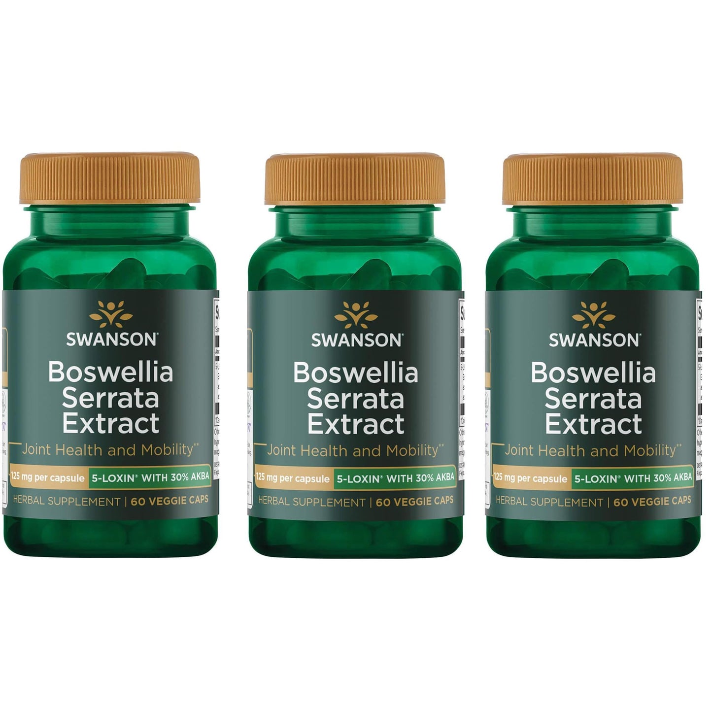 Swanson Boswellia Serrata Extract 125 mg Capsule, 180 Count