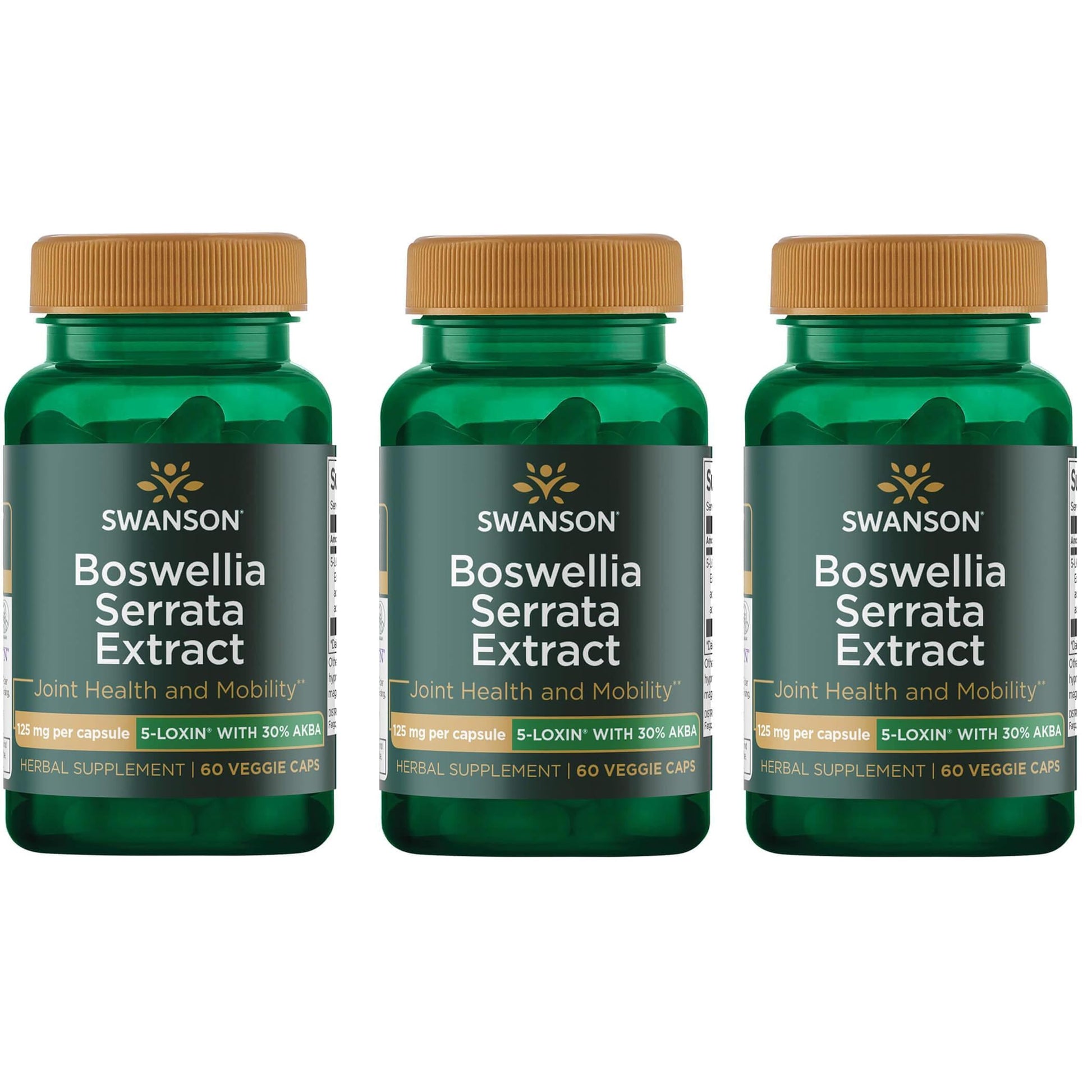 Swanson Boswellia Serrata Extract 125 mg Capsule, 180 Count