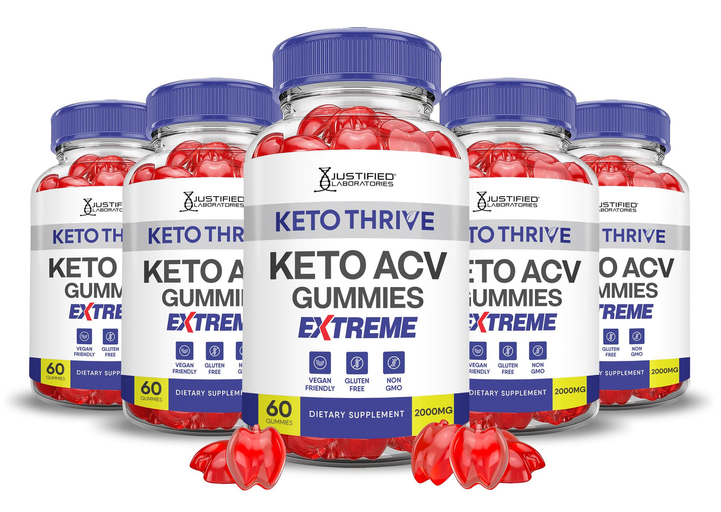 Justified Laboratories Keto Thrive Keto ACV Gummies Extreme 2000MG Gummy 300 Gummies