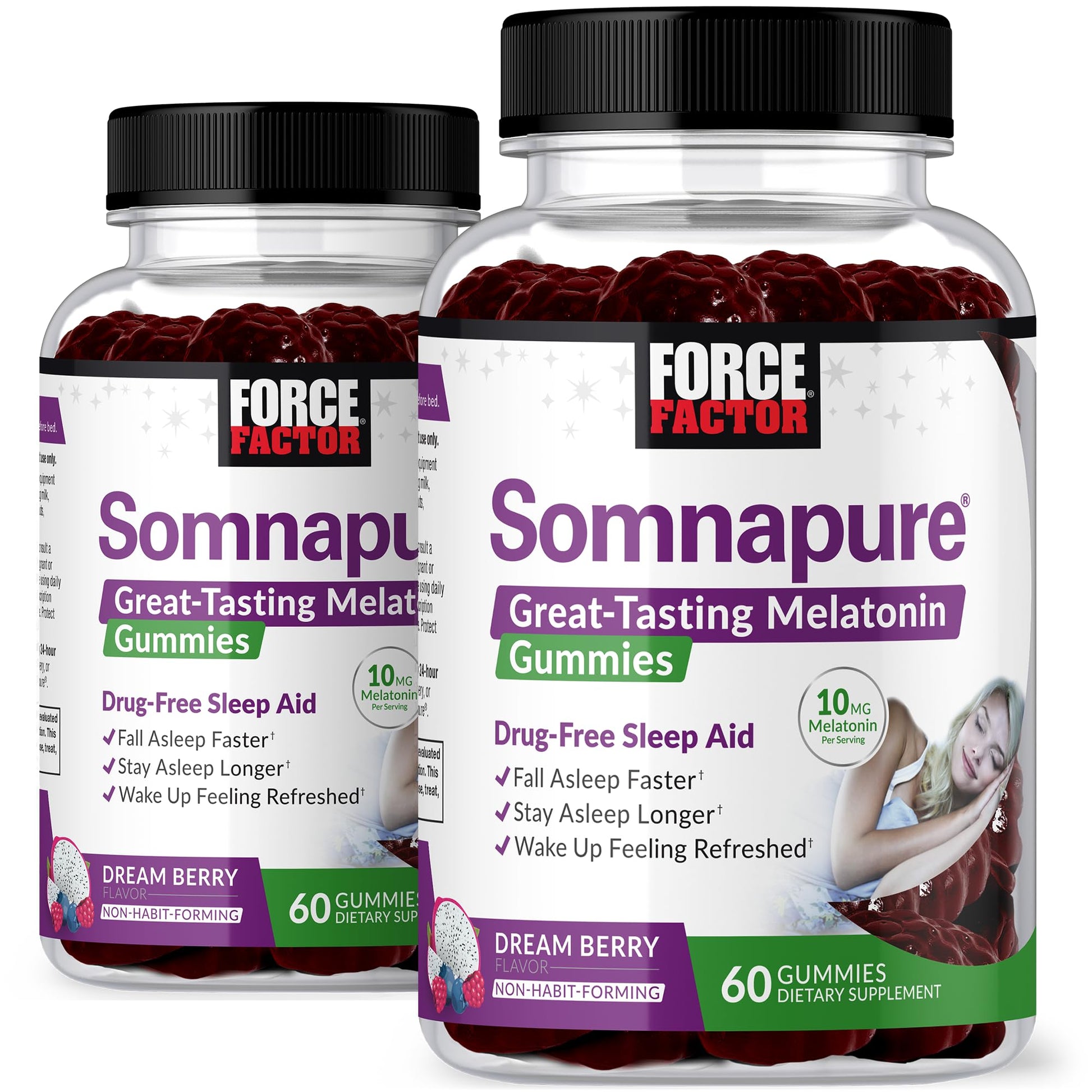Force Factor Somnapure Gummies with Melatonin 10mg for Adults Gummy 120 Count