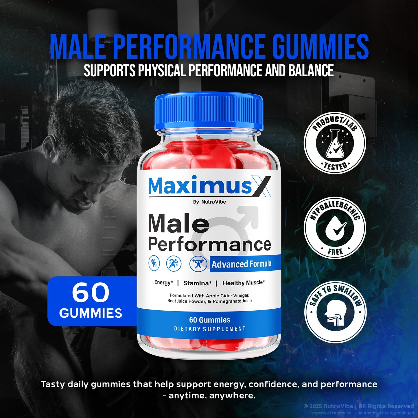 NutraVibe Maximus X Gummies 120 Gummies