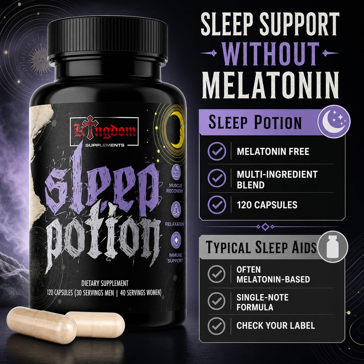Kingdom Supplements Sleep Potion Capsules 120