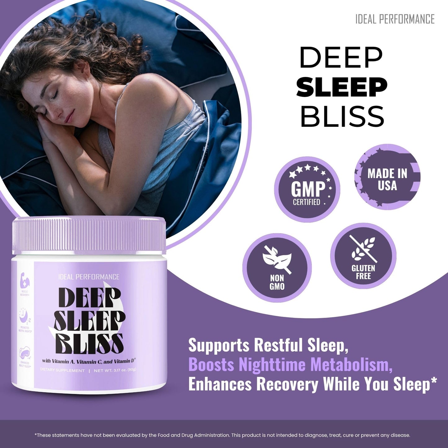 IDEAL PERFORMANCE Deep Sleep Bliss Powder 4-Count