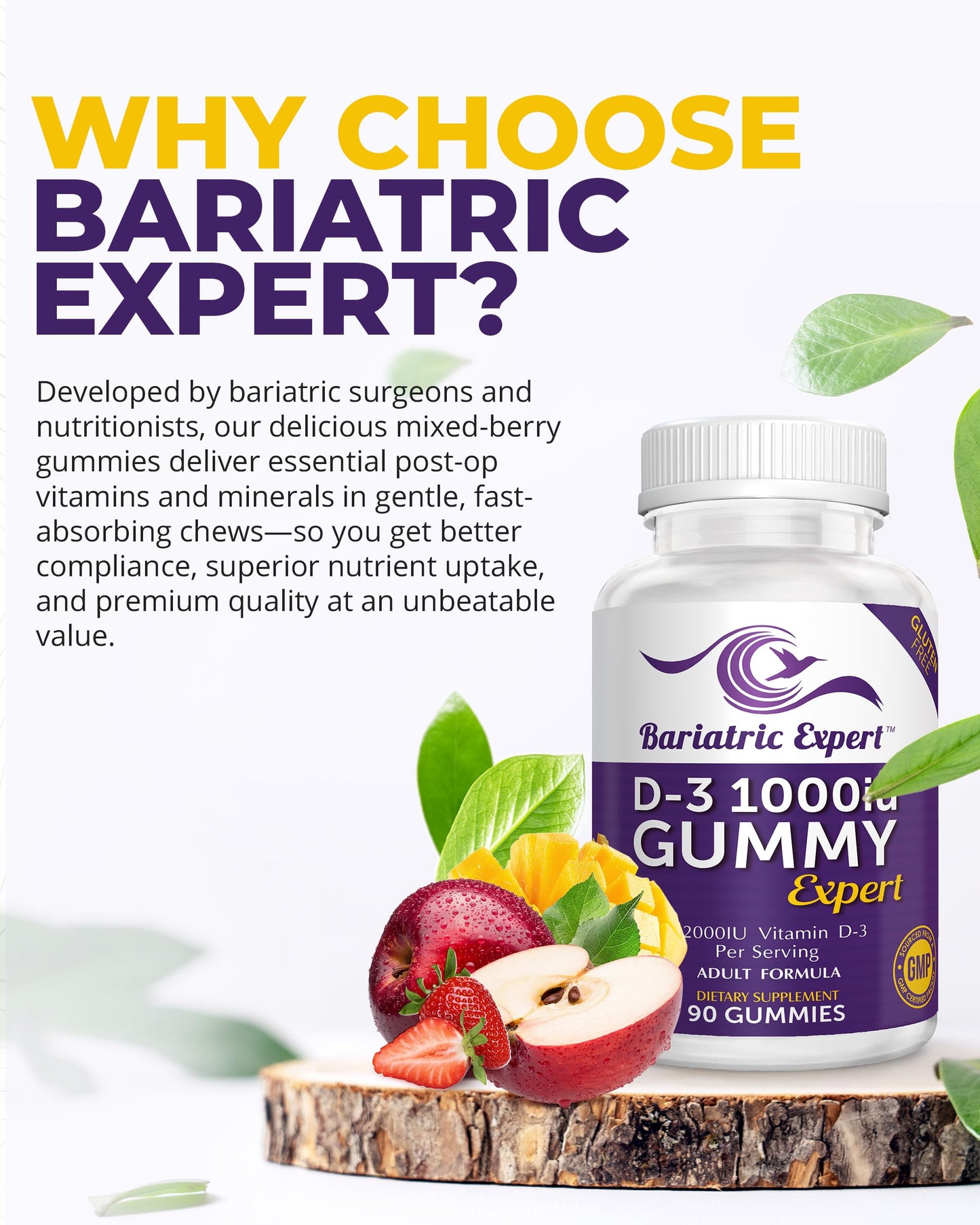 Bariatric Food Expert D3 Vitamin Gummy, 1 Count