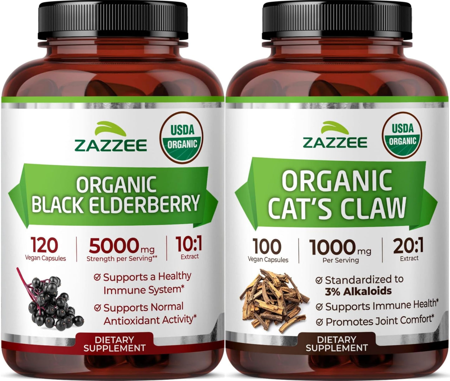 Zazzee Organic Seasonal Immune Support Bundle 220 Capsules