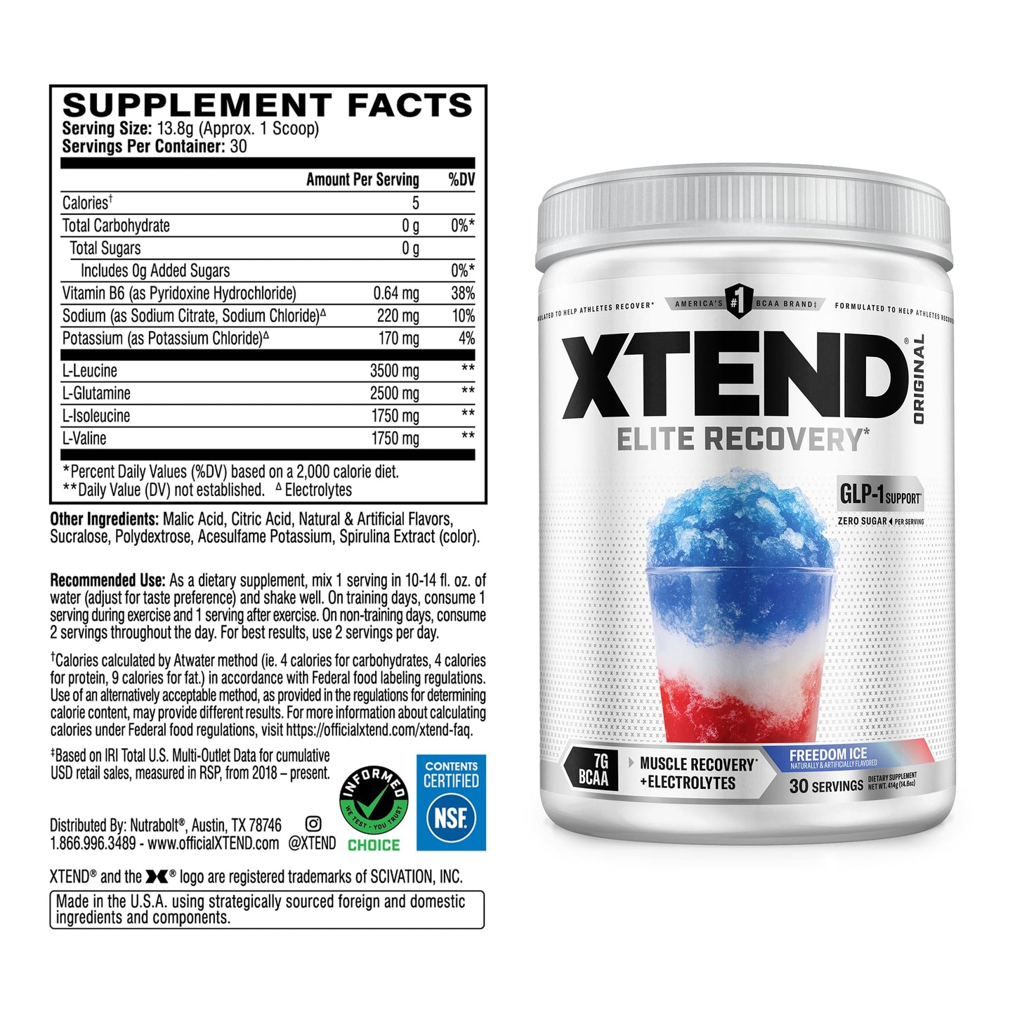 Xtend Original BCAA Powder, 13.2 oz