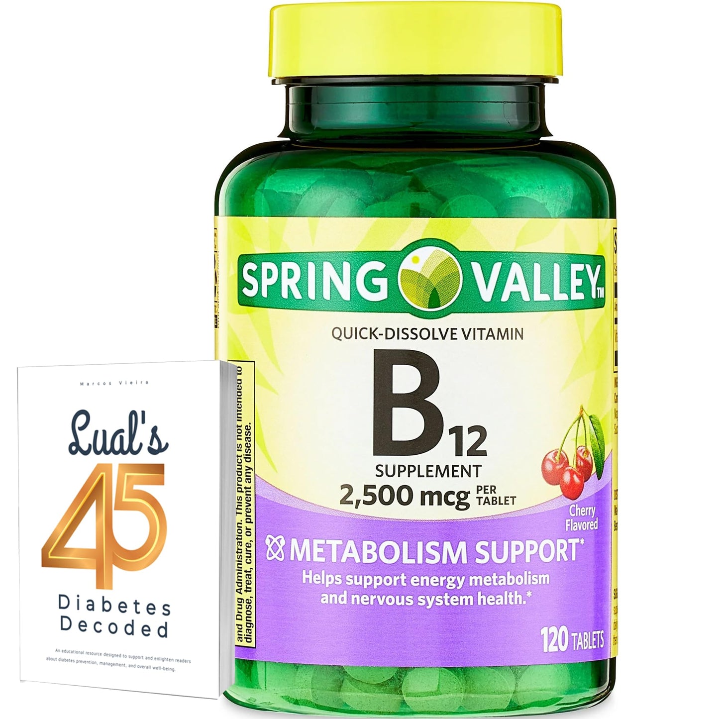 LUAL Vitamin B12 Quick-Dissolve Tablets Dietary Supplement, 120 Tablets