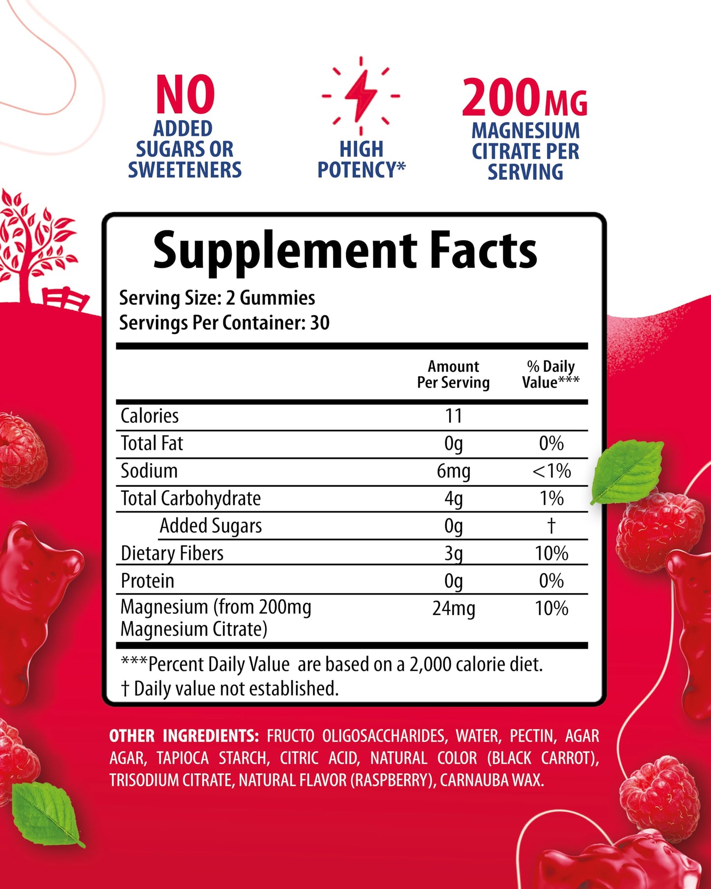 Sunny Sam Magnesium Gummies 200mg, 120 Count