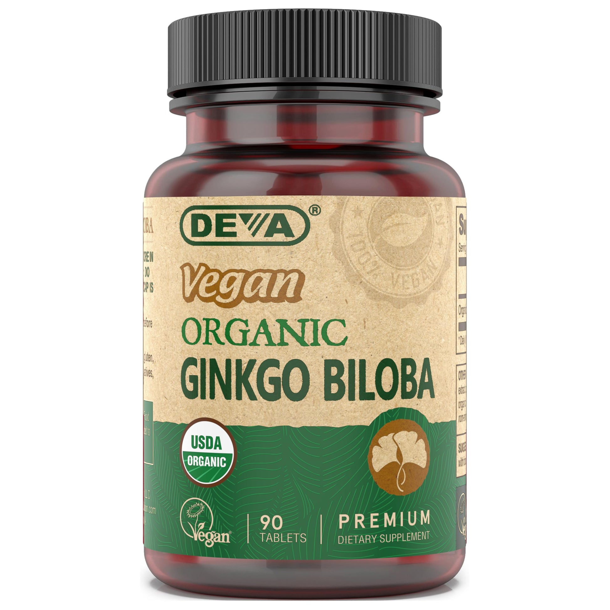 DEVA Vegan Ginkgo Biloba Dietary Supplement 90 Tablets