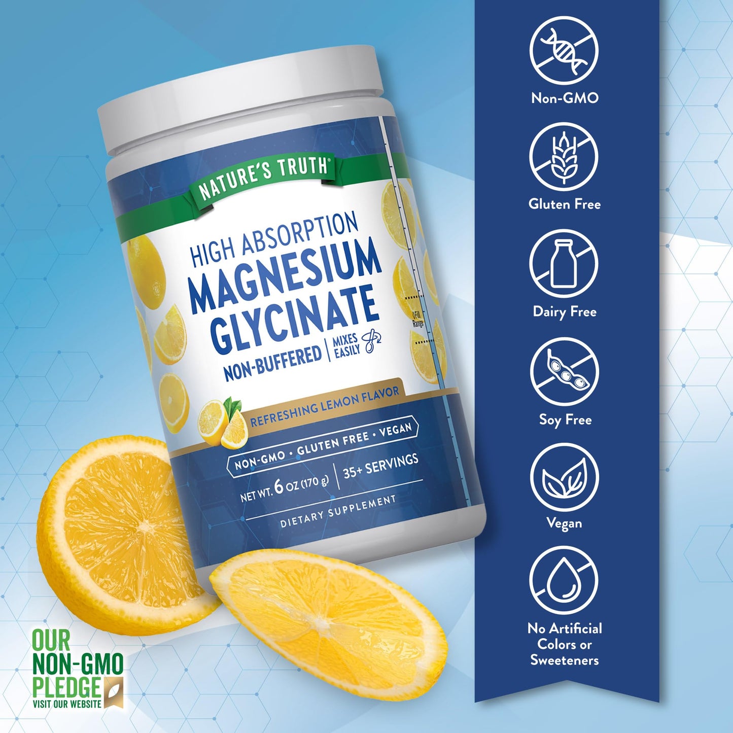 Nature's Truth Magnesium Glycinate Powder 6 oz