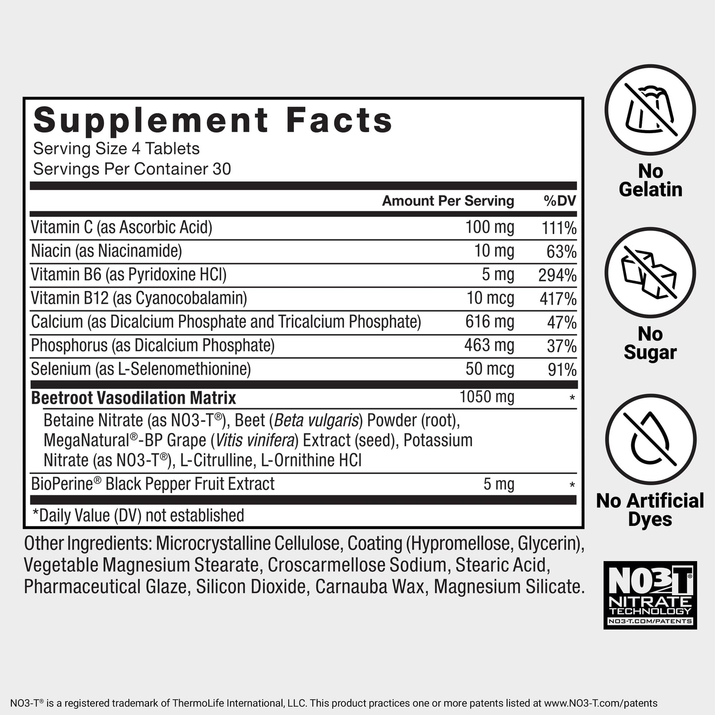 Force Factor Total Beets Blood Pressure Support with Grape Seed Extract and Non-GMO Beet Root Powder, 120 Tablets