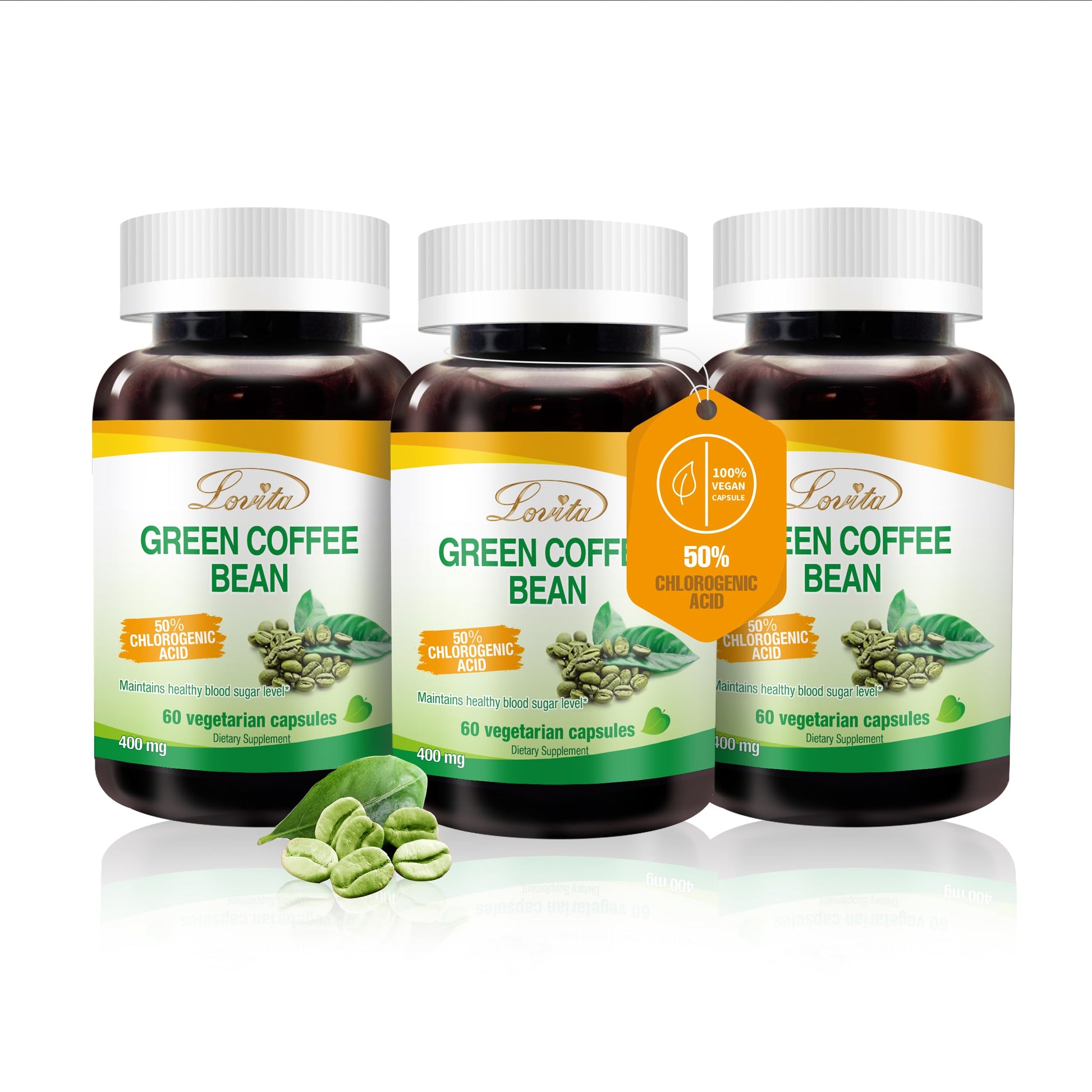 LOVITA Green Coffee Bean Extract Capsules 180